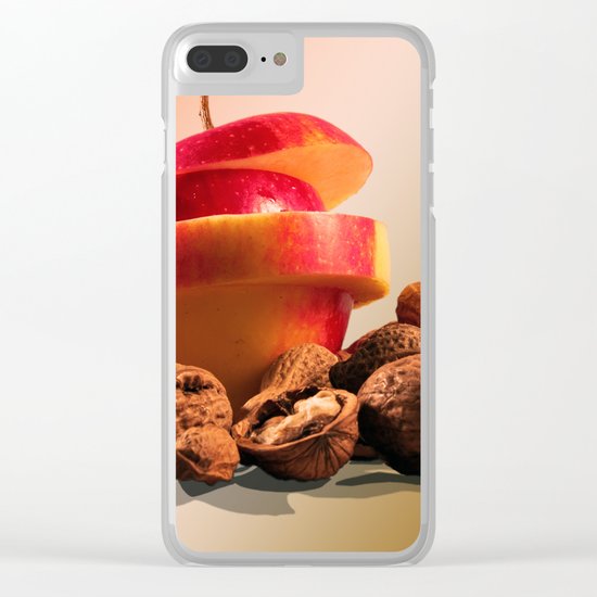 Apple and nuts Clear iPhone Case