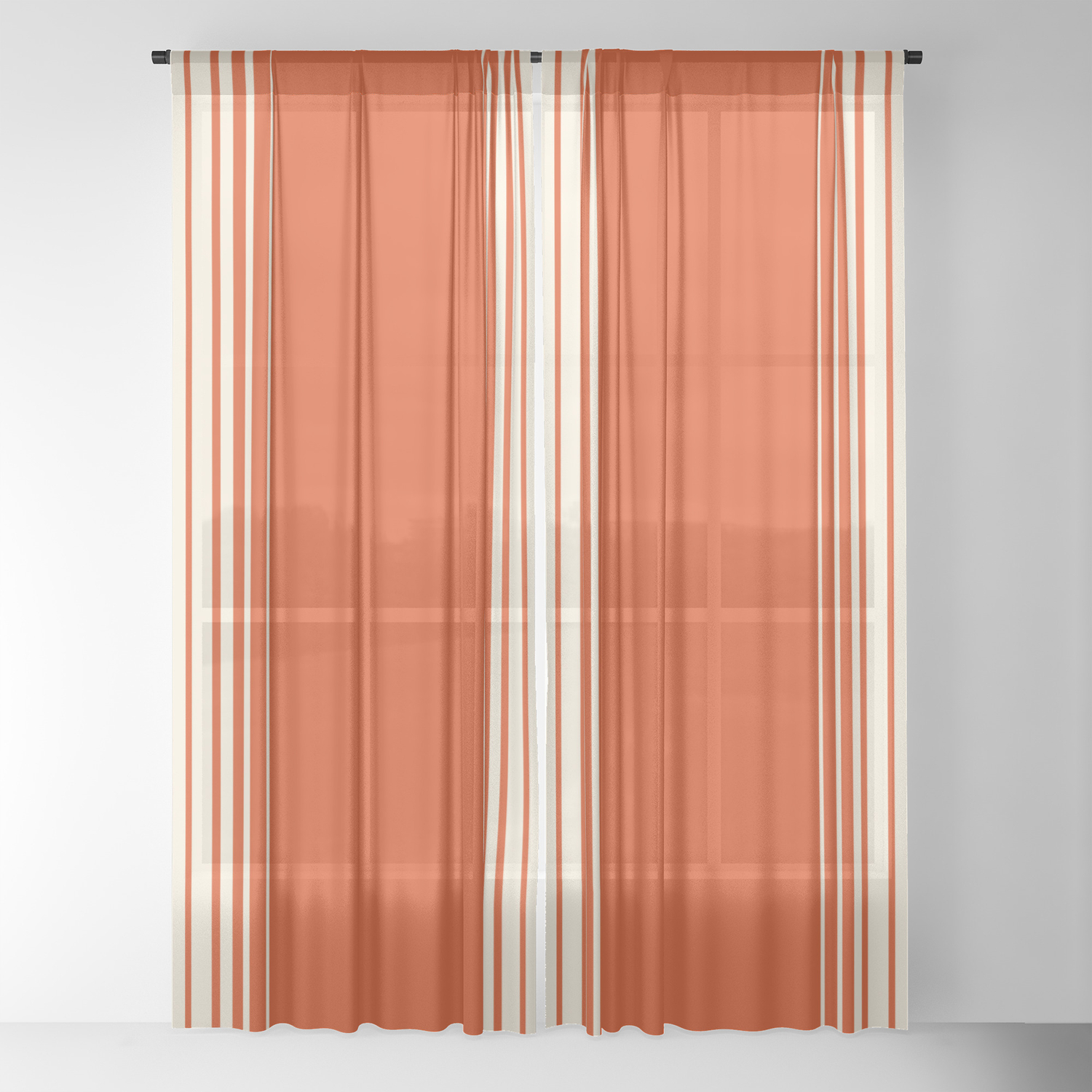 Marmalade Creme Vertical Gradient Sheer Curtain By