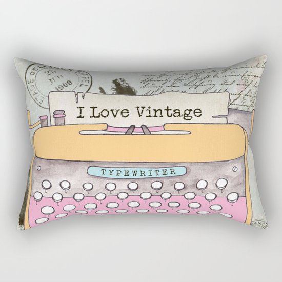 Typewriter #1 Rectangular Pillow