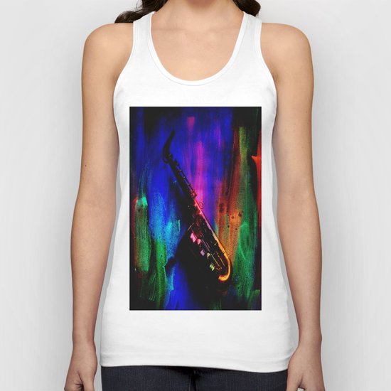 Midnight Sax Unisex Tank Top