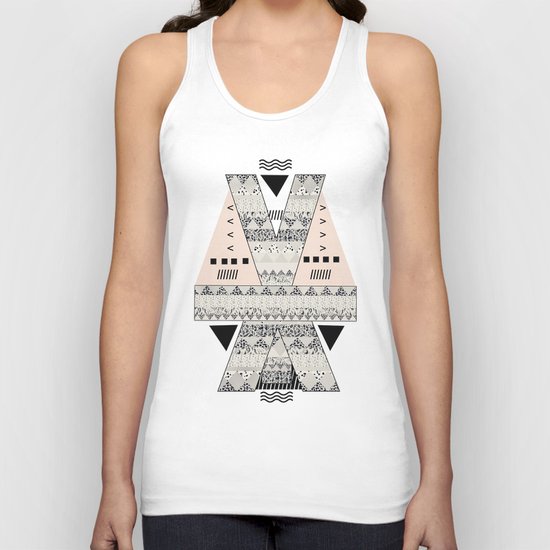 MONOTONE GEOMETRIC ANIMAL PRINT Unisex Tank Top