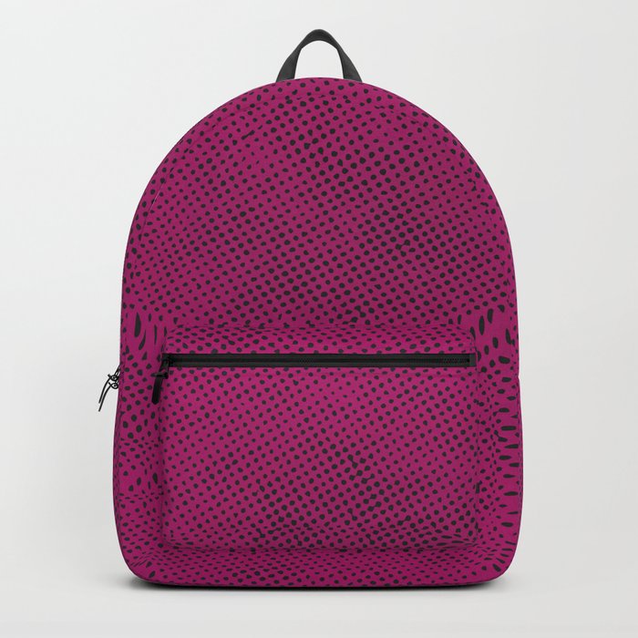 Black Dots on Pink Background Backpack