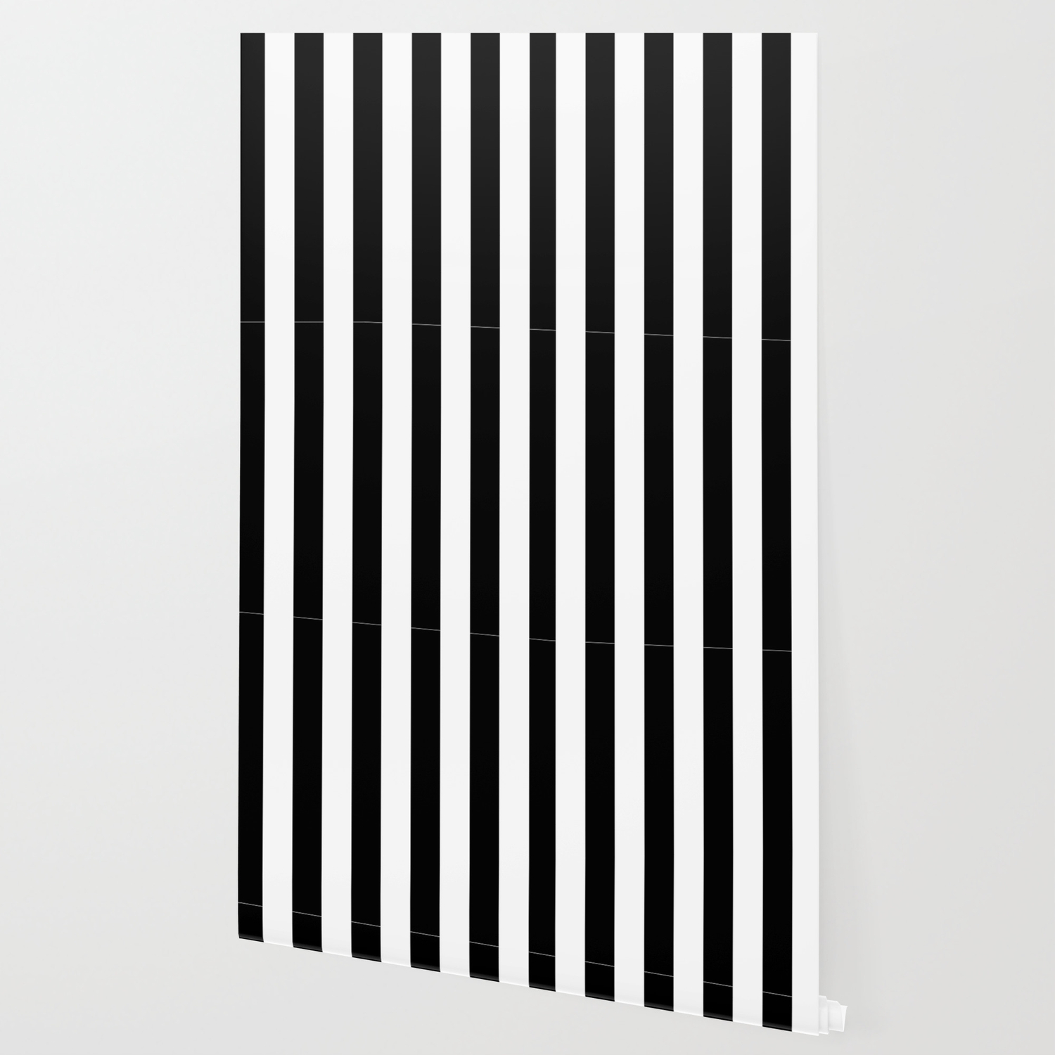 Stripe Black And White Vertical Line Bold Minimalism Wallpaper By Beautifulhomes Society6