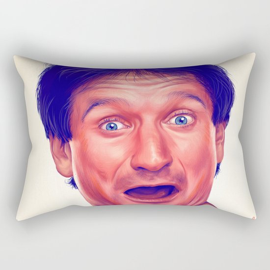 Young Robin Williams Rectangular Pillow