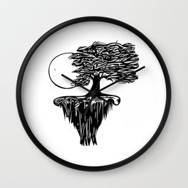 Tree In The Moonlight Wall Clock