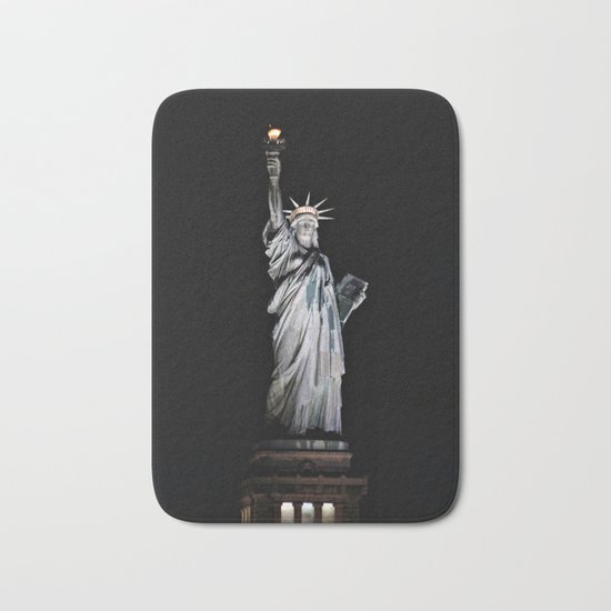 Statue of Liberty at Night Bath Mat