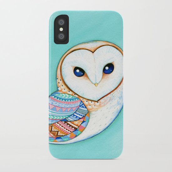 Tribal Pattern Barn Owl iPhone Case