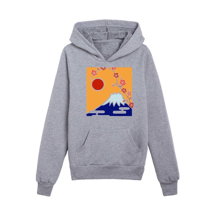 Mount Fuji and Sun Rise Kids Pullover Hoodie