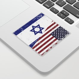 Israel USA flag Sticker