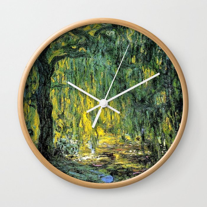 Weeping Willow by Claude Monet Wall Clock