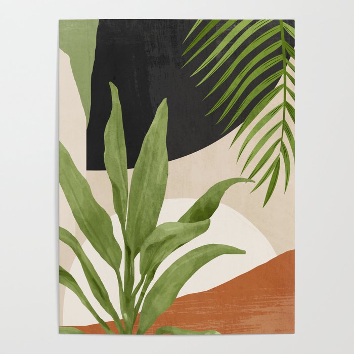 Abstract Art Tropical Leaf 11 Poster