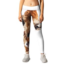 Giraffe Portrait // Wild Animal Cute Zoo Safari Madagascar Wildlife Nursery Decor Ideas Leggings