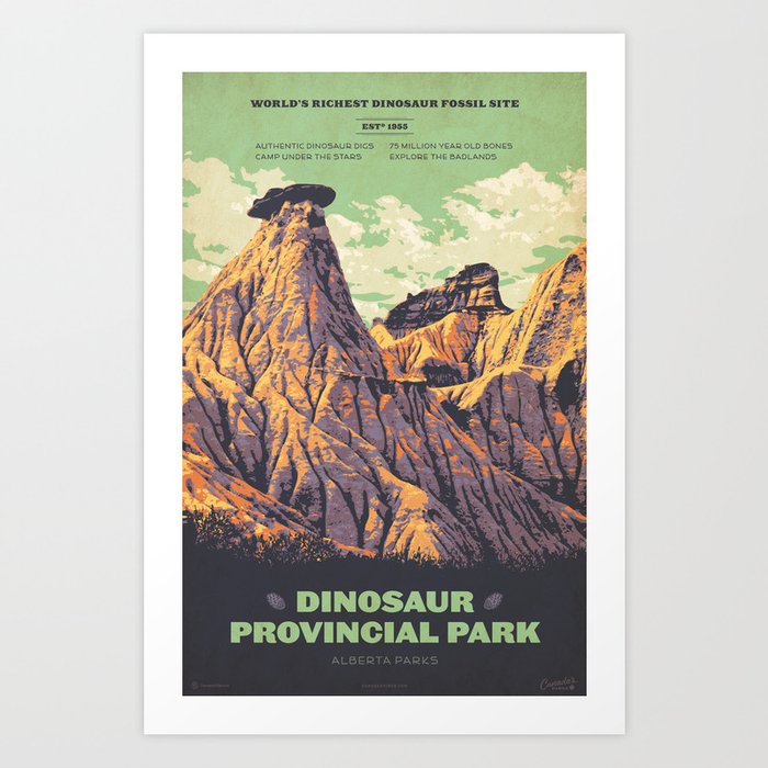 Dinosaur Provincial Park Art Print