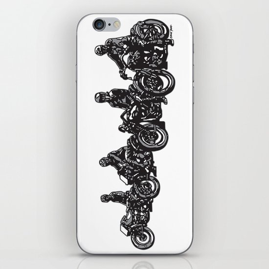 RACEDAY ANYDAY vintage flattrack motorcycle racers iPhone & iPod Skin