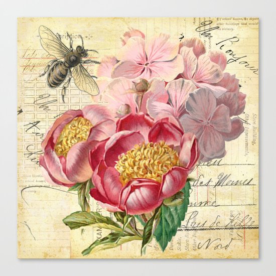 Vintage Flowers #20 Canvas Print