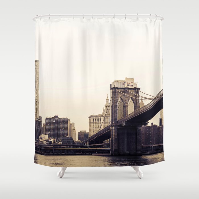 Brooklyn Bridge NY Shower Curtain by harisk | Society6