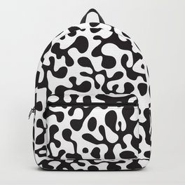 Modern abstract black white animal print Backpack