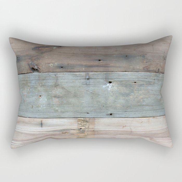 Rustic Western Country Barnwood Farmhouse Chic Grey Teal Beige Beach Wood Throw  Pillow by IamTrending
