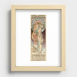 Vintage Art Nouveau poster art Recessed Framed Print