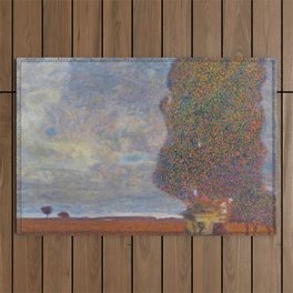 Gustav Klimt - Approaching Thunderstorm (The Large Poplar II) Outdoor Rug