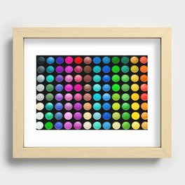 Rainbow Colored Eyeshadow Palette  - Makeup Artist Recessed Framed Print