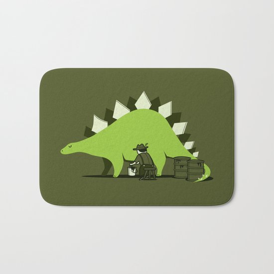 Crude oil comes from dinosaurs Bath Mat