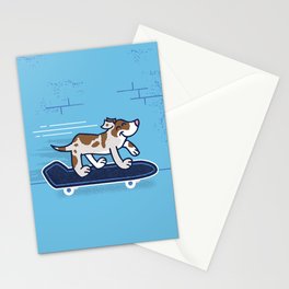 Skateboarding Dog Stationery Card
