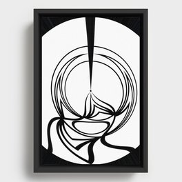 Tunnel - black and white Framed Canvas