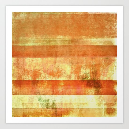 Orange abstract Art Print