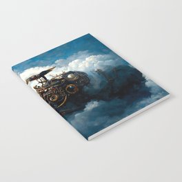 Steampunk flying ship Notebook