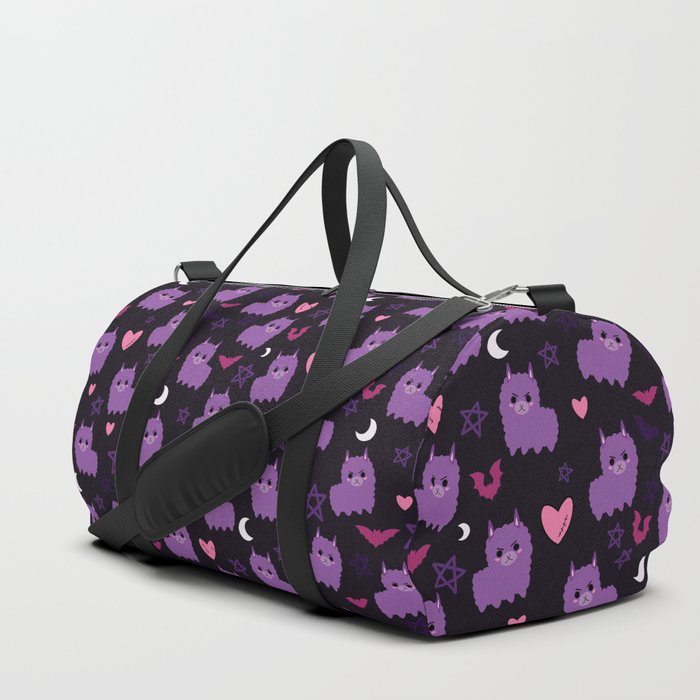 Pastel Goth Purple Llama Duffle Bag