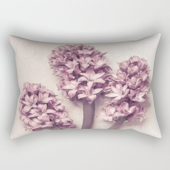 Three Pink Hyacinths Rectangular Pillow