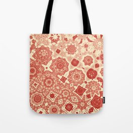 Rusty Flowers Abstract Tote Bag