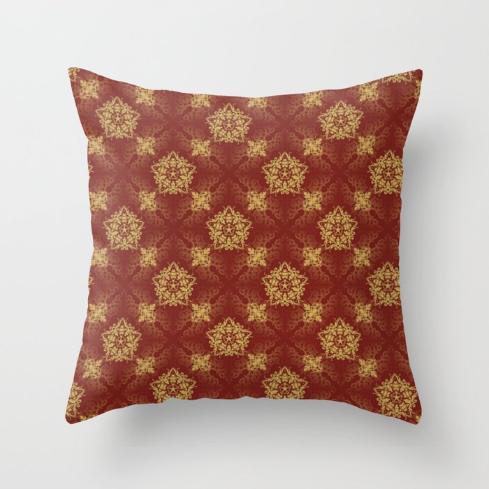 inspiration damask pattern Throw Pillow
