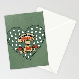 My Heart Only Has Shroom for You Stationery Cards