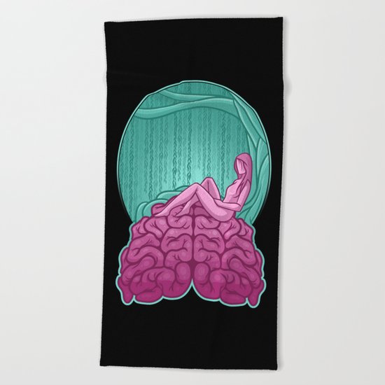On My Mind Beach Towel