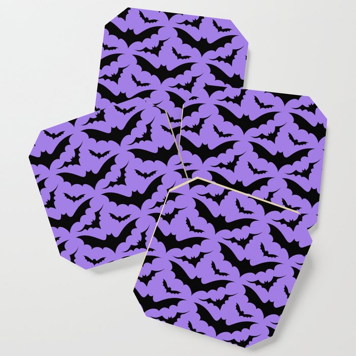 Purple and Black Bats Coaster