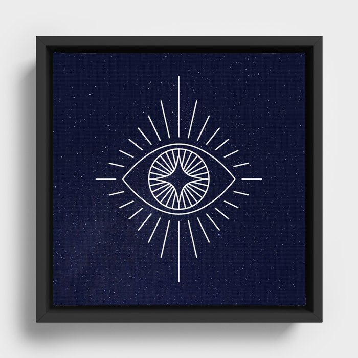 Cosmic Third Eye Framed Canvas