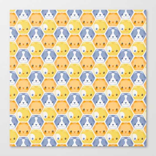 Hexy Cats Canvas Print