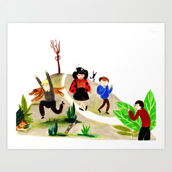 Spider girl Art Print