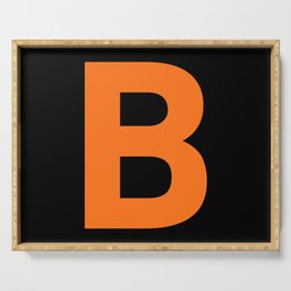 Letter B (Orange & Black) Serving Tray