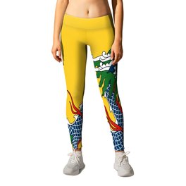 Chinese Dragon - Flag of Qing Dynasty Leggings