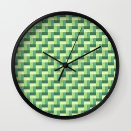 Green Organic Pattern Wall Clock