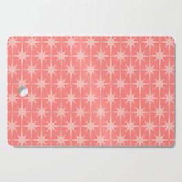 Midcentury Modern Atomic Starburst Pattern in Pretty Pink Blush Cutting Board