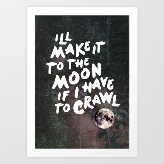 To the Moon Take 2 Art Print