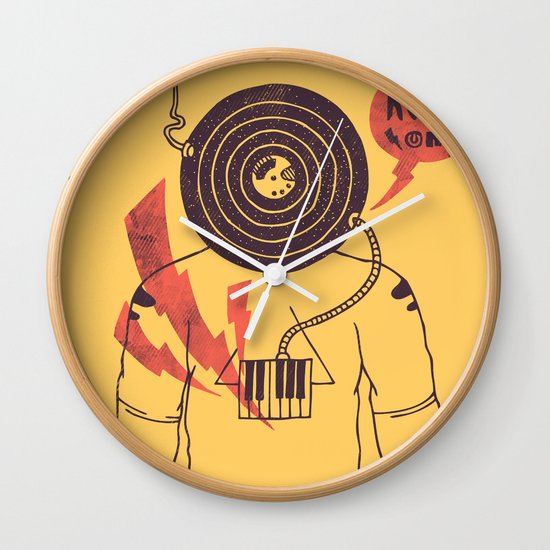 The Vinyl Frontier (alternate) Wall Clock