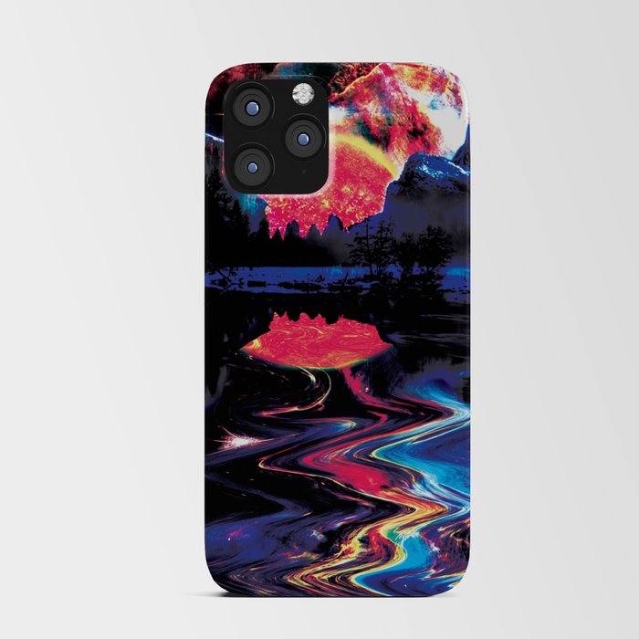 Sci-fi Sunset in the Mountains  iPhone Card Case