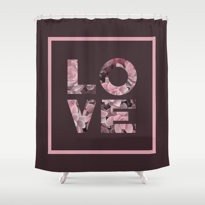 Succulent Love Society6 Shower Curtain By Designdn Succulent Love Society6 Shower Curtain
