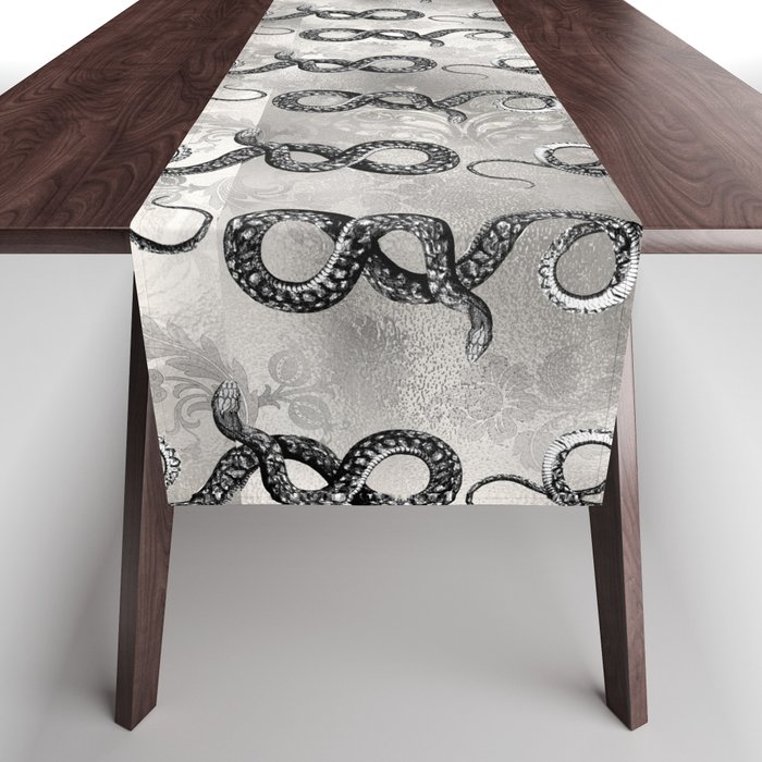 Serpentine of Silver Table Runner