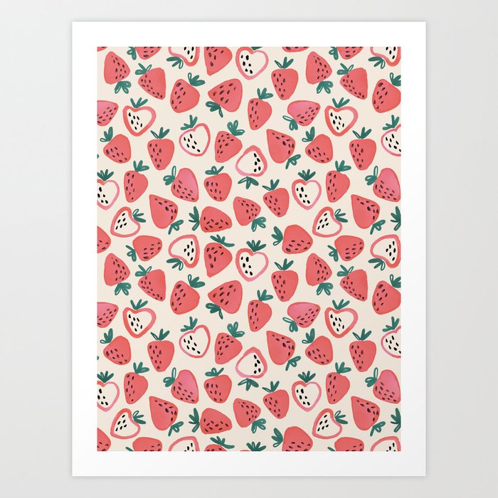 Strawberry Love Art Print